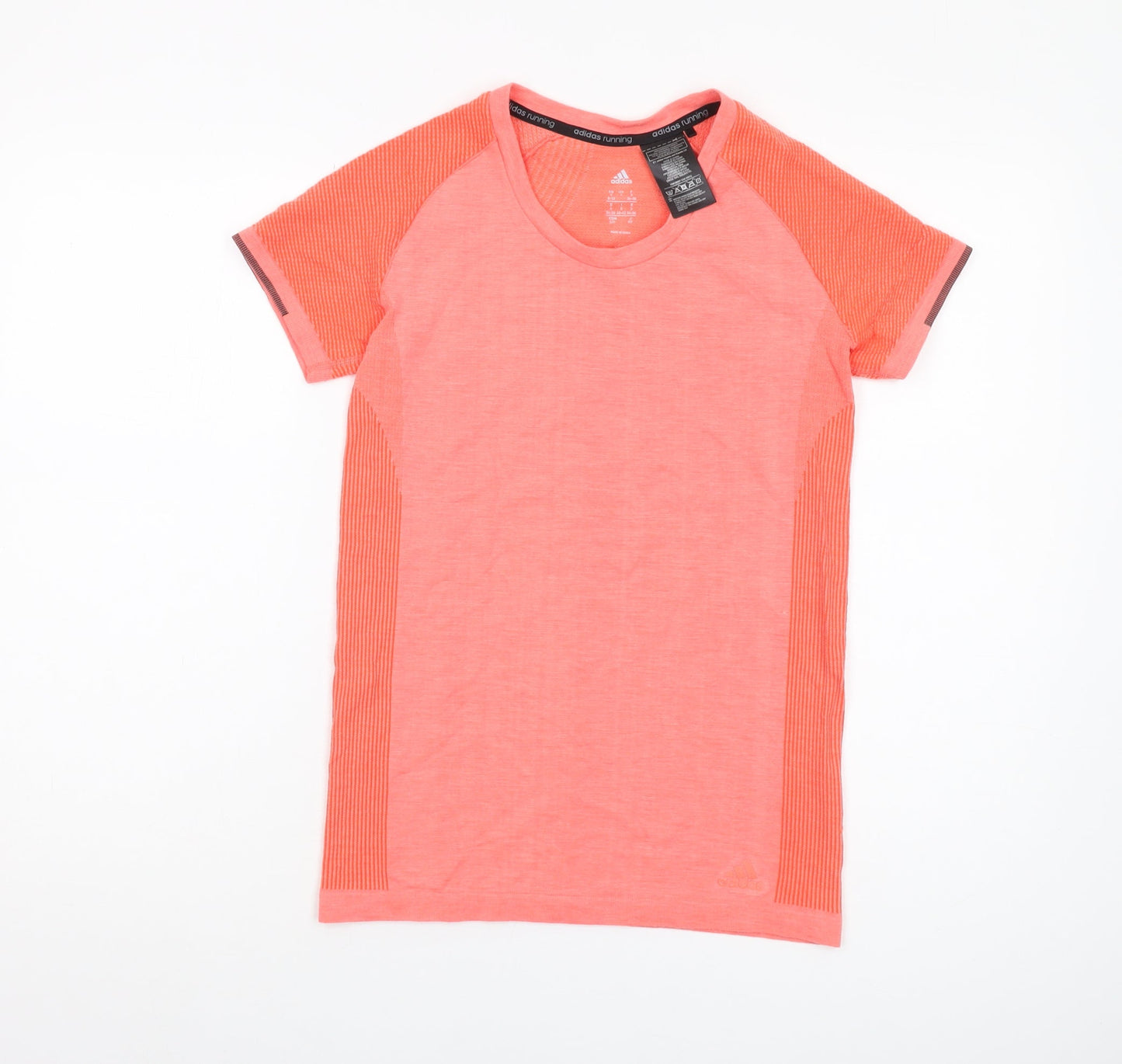 Adidas Women Orange Athletic T-Shirt S, New