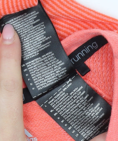 Adidas Women Orange Athletic T-Shirt S, New