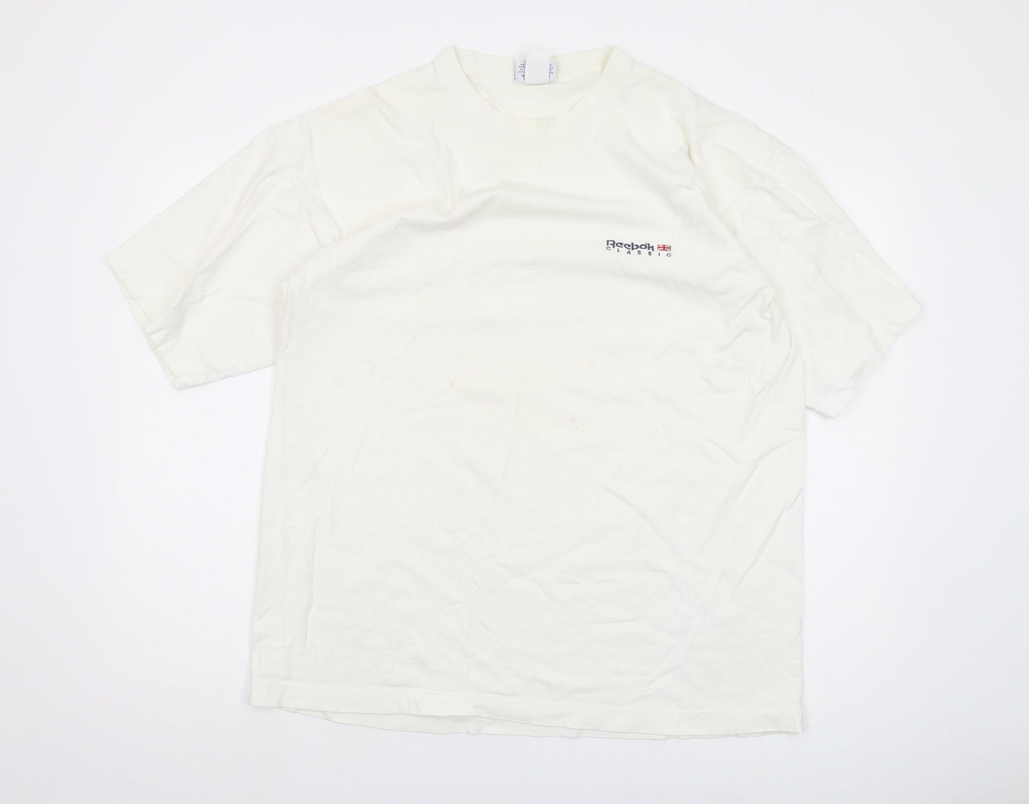 Reebok Men’s White XL T-Shirt Cotton Jersey Logo
