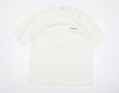 Reebok Men’s White XL T-Shirt Cotton Jersey Logo