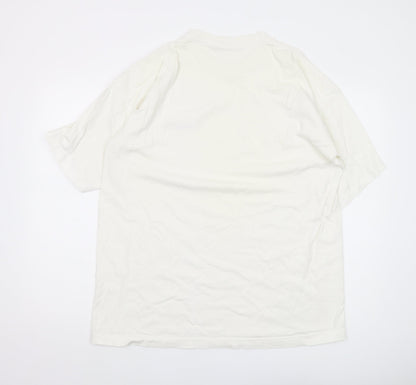 Reebok Men’s White XL T-Shirt Cotton Jersey Logo
