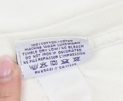 Reebok Men’s White XL T-Shirt Cotton Jersey Logo