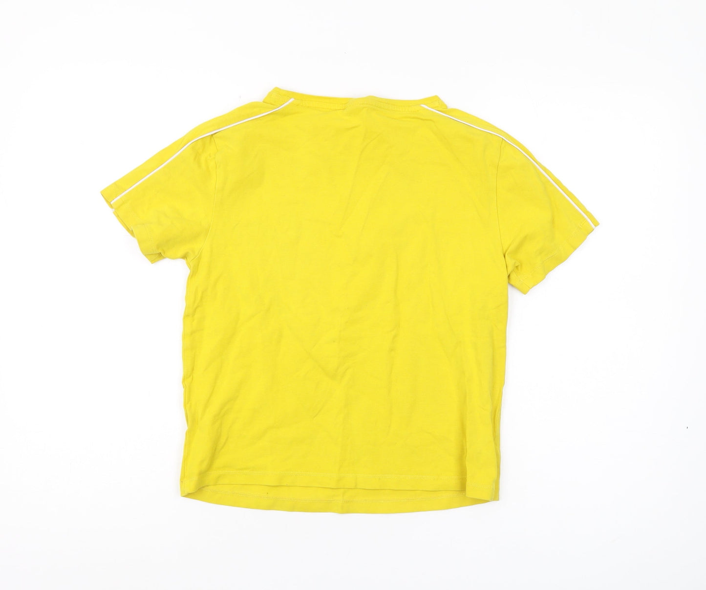 Puma Yellow Unisex T-Shirt M, Casual Crew Neck