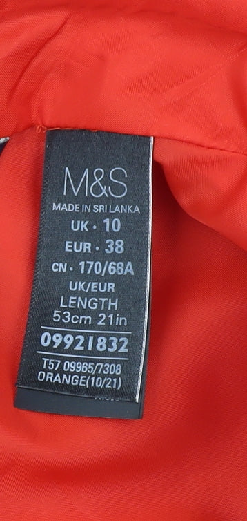 Marks and Spencer Women's Orange Pencil Skirt, UK 10