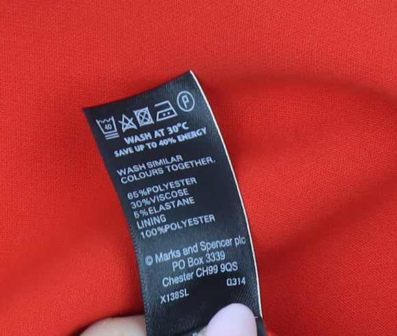 Marks and Spencer Women's Orange Pencil Skirt, UK 10