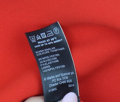 Marks and Spencer Women's Orange Pencil Skirt, UK 10