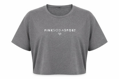 Pink Soda Sport Women's Grey T-Shirt, Size 22