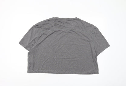 Pink Soda Sport Women's Grey T-Shirt, Size 22
