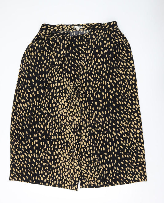 Whistles Women’s Black Animal Print Trousers Size 8
