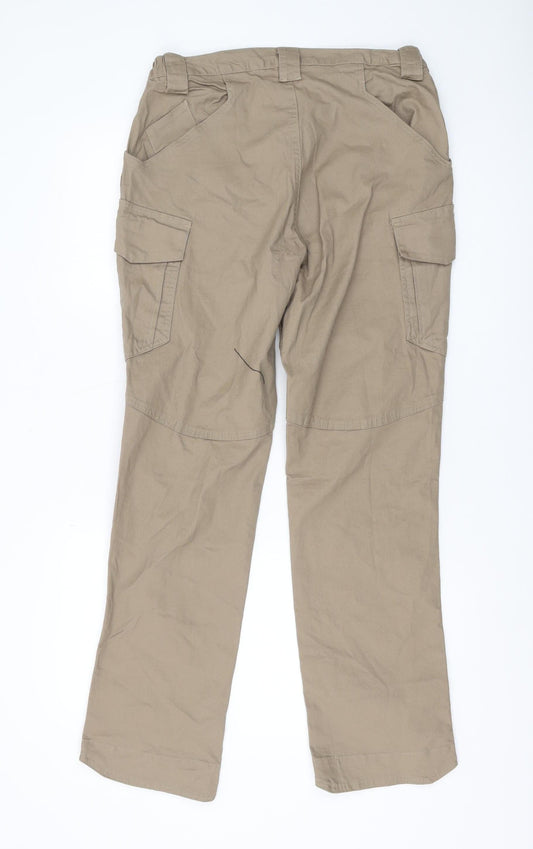 Tactical Cargo Pants for Men - Beige, M-L, Cotton