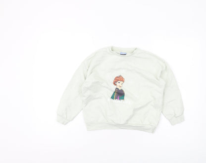 George Girls Frozen Blue Pullover Sweatshirt 7-8 Years