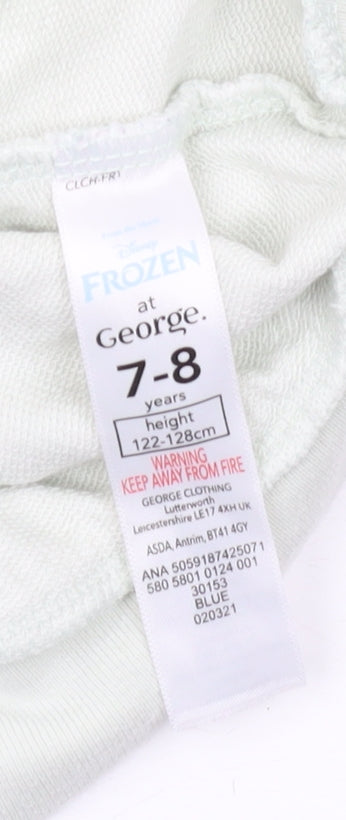 George Girls Frozen Blue Pullover Sweatshirt 7-8 Years