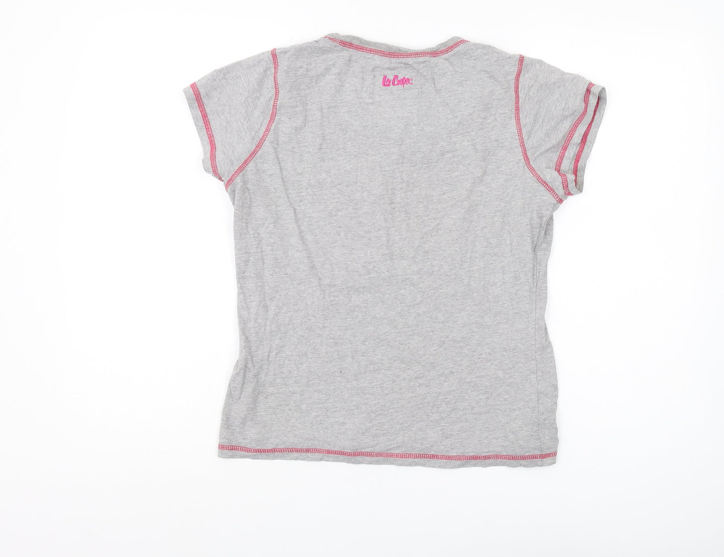 Womens UK Size 14 Lee Cooper Grey Basic T-Shirt