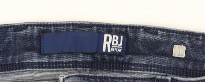 Mens UK Size 36 Replay Regular Fit Straight Blue Jeans