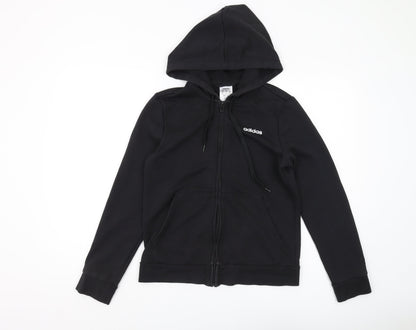 adidas Women Black Full Zip Hoodie Size M