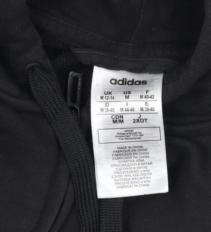 adidas Women Black Full Zip Hoodie Size M