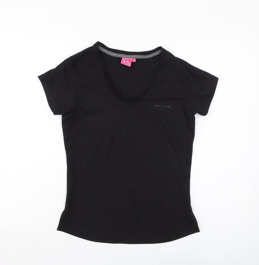 Womens UK Size 12 LA Gear Black Basic T-Shirt