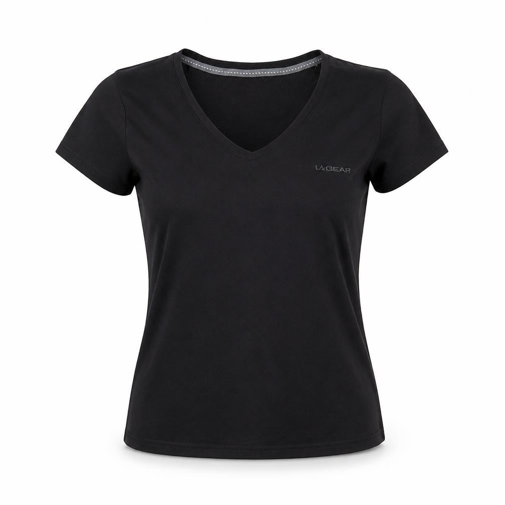 Womens UK Size 12 LA Gear Black Basic T-Shirt