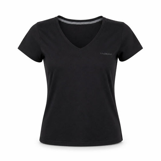 Womens UK Size 12 LA Gear Black Basic T-Shirt