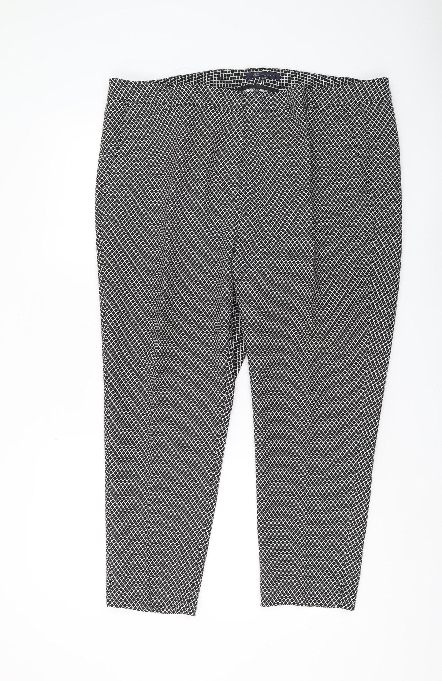 Womens UK Size 20 Marks and Spencer   Black Trousers