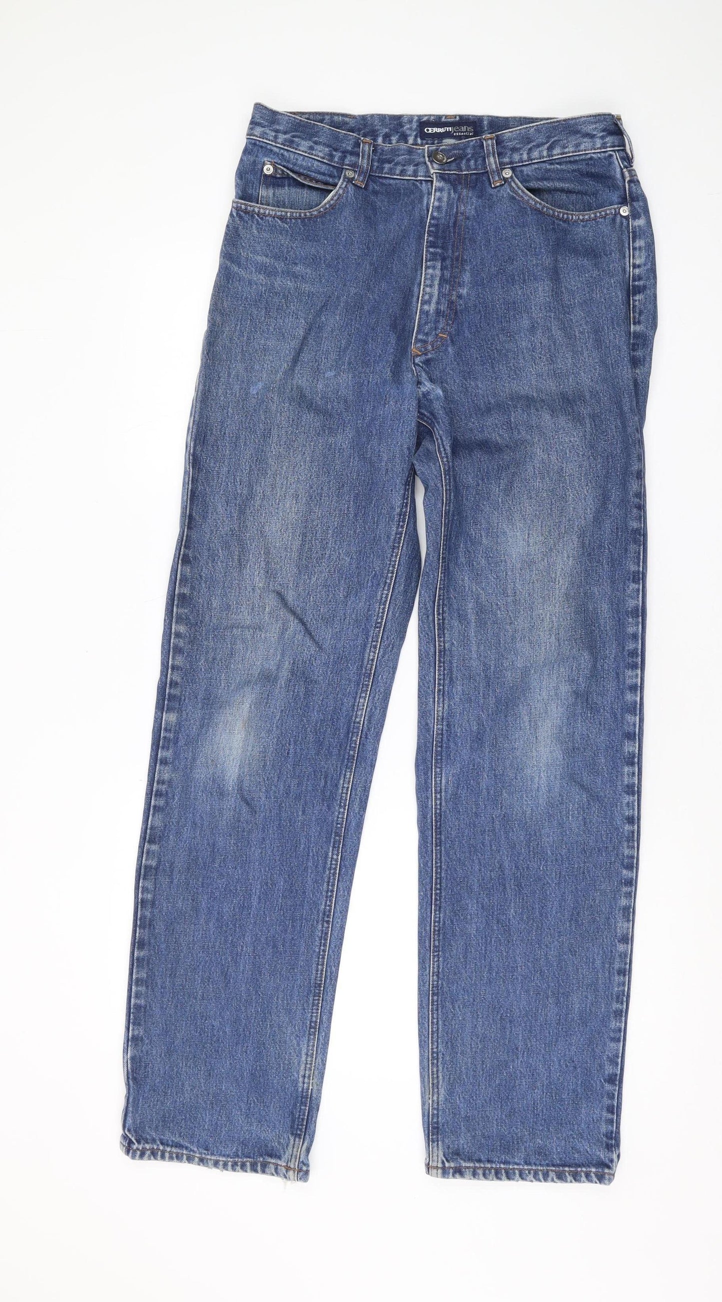 Cerruti Men's Blue Straight Leg Jeans Size 32