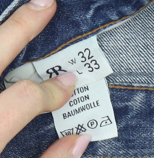 Cerruti Men's Blue Straight Leg Jeans Size 32