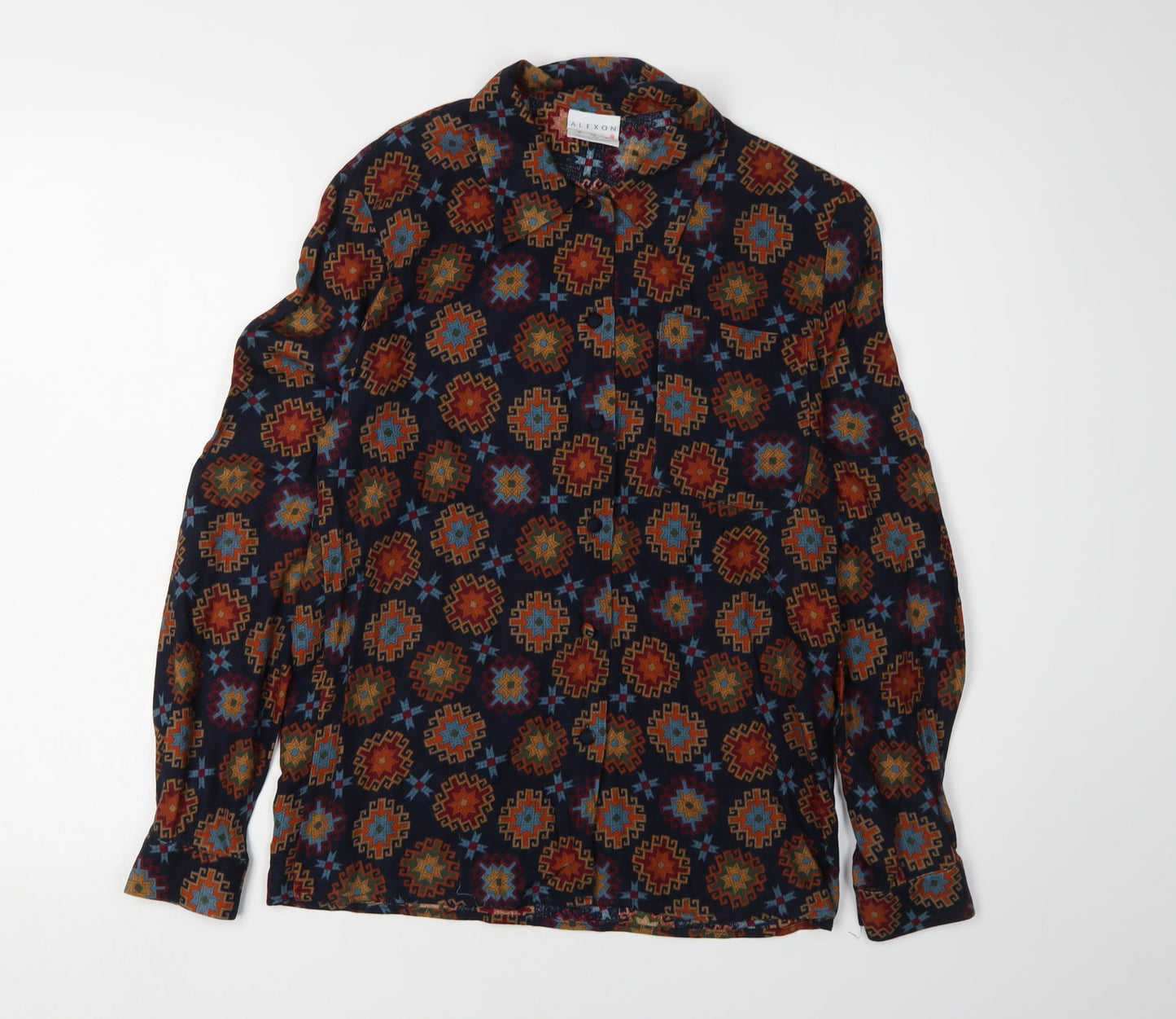 Alexon Women's Multicoloured Geometric Blouse - Size 8