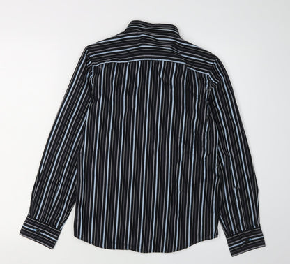 Jasper Conran Boys Black Striped Button-Up Shirt, Age 13