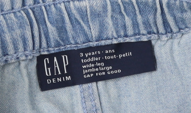 GAP Girls Blue Wide-Leg Jeans 3 Years