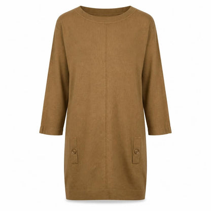 Wallis Women's Brown Jumper Dress, Size S, 3/4 Sleeve