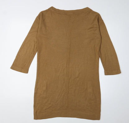 Wallis Women's Brown Jumper Dress, Size S, 3/4 Sleeve