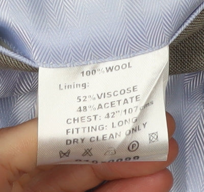 Mens UK Size 42 Daniel Hechter Regular Beige Suit Jacket