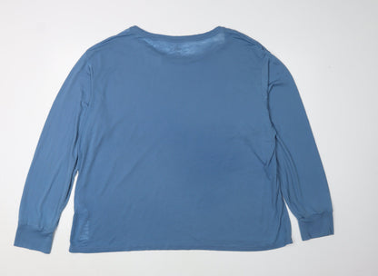 Womens UK Size 2XL Disney Blue Basic T-Shirt