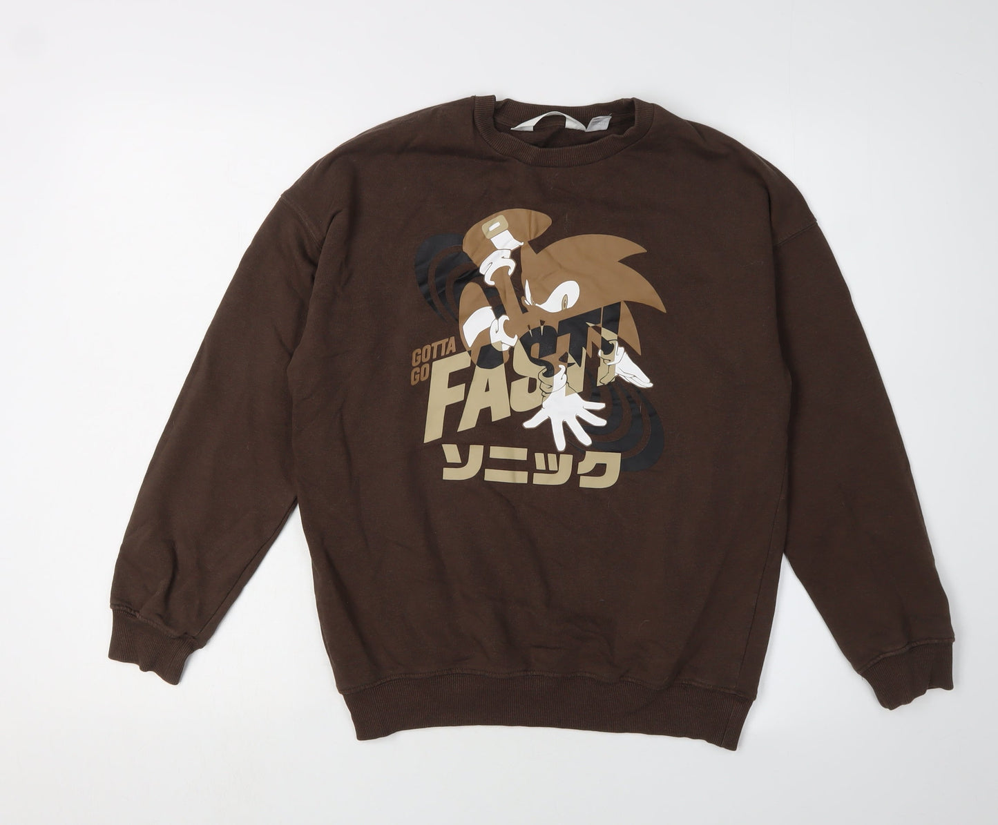 H&M Boys Brown Sonic Sweatshirt 11-12 Years