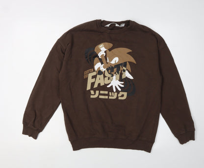 H&M Boys Brown Sonic Sweatshirt 11-12 Years