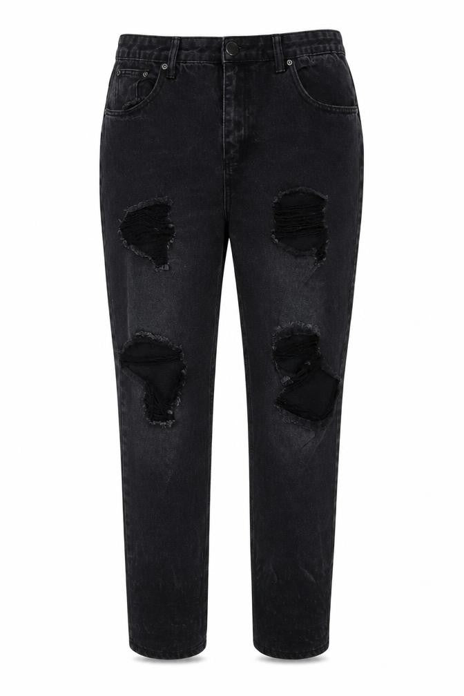 Womens UK Size 16 PRETTYLITTLETHING Regular Fit Straight Black Jeans
