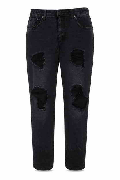 Womens UK Size 16 PRETTYLITTLETHING Regular Fit Straight Black Jeans