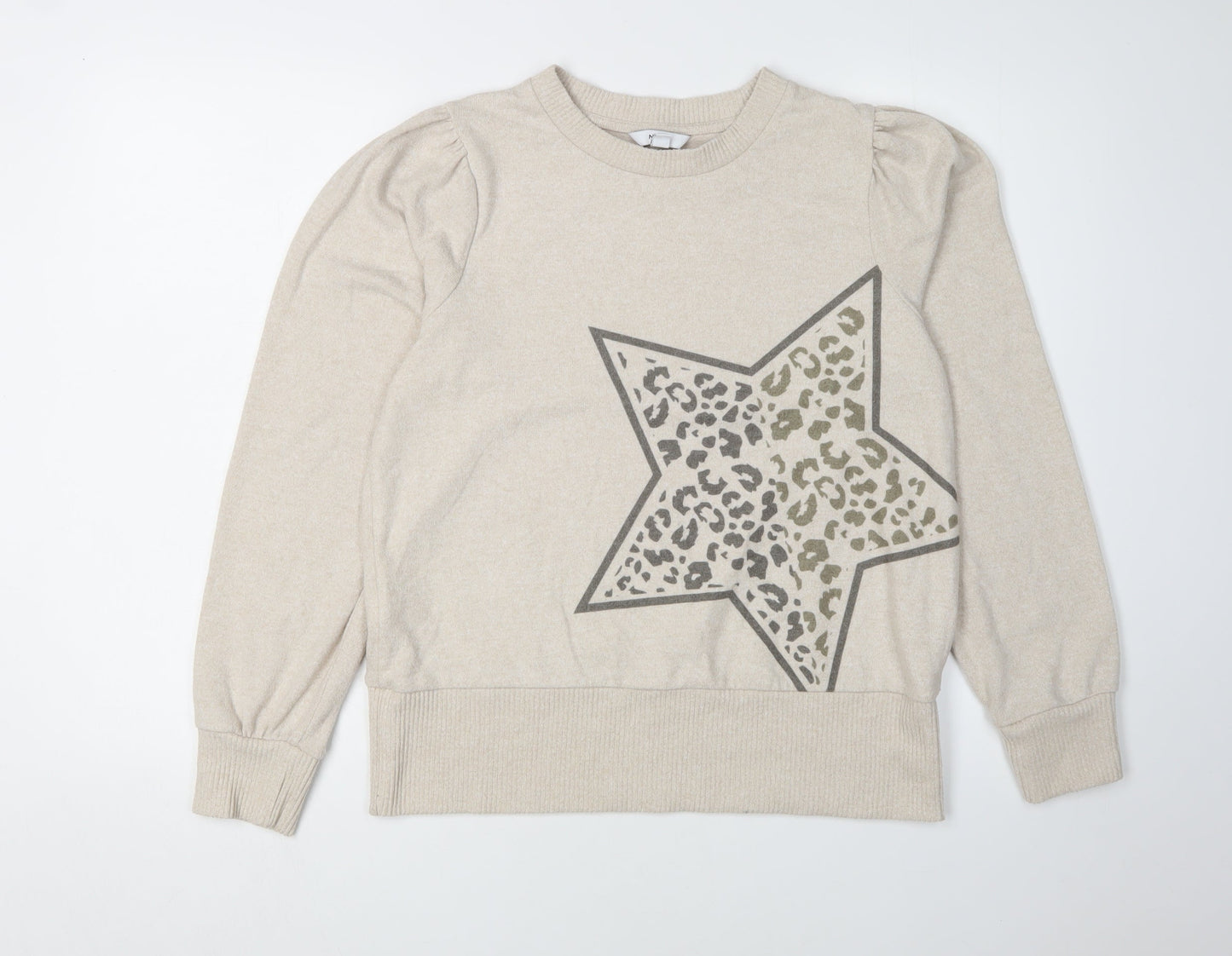 Womens UK Size M NEXT Beige Pullover Jumper