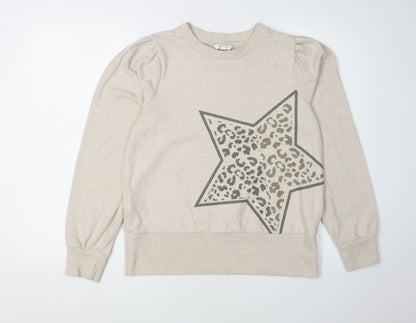 Womens UK Size M NEXT Beige Pullover Jumper