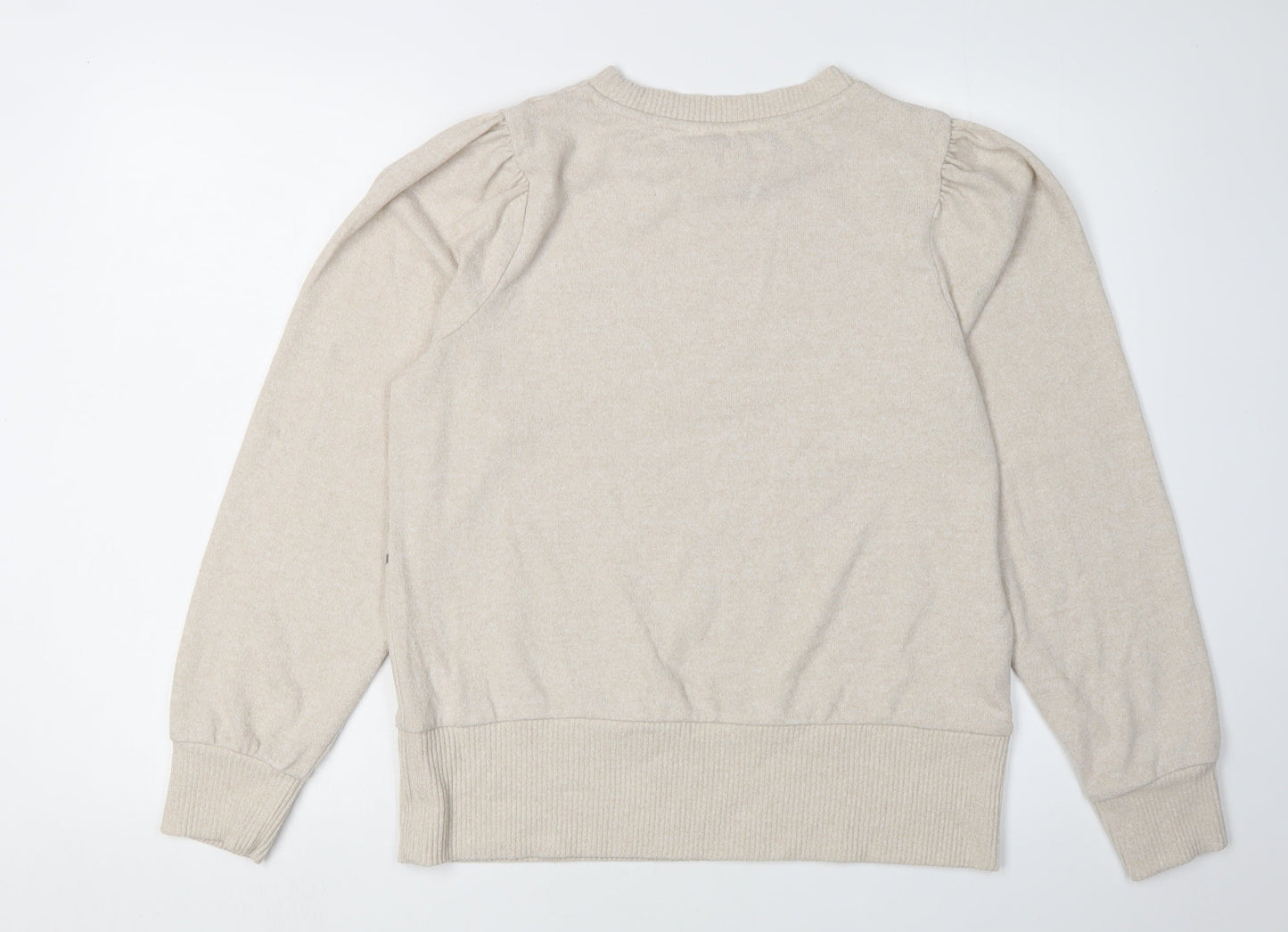 Womens UK Size M NEXT Beige Pullover Jumper