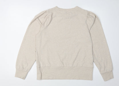 Womens UK Size M NEXT Beige Pullover Jumper
