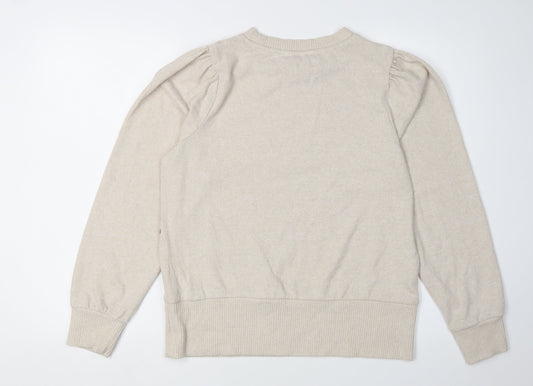 Womens UK Size M NEXT Beige Pullover Jumper