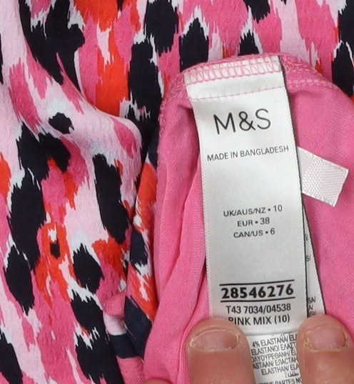 Womens UK Size 10 Marks and Spencer Pink  Blouse