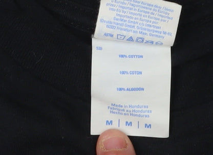 Retro 80s Music Men's Black T-Shirt Medium