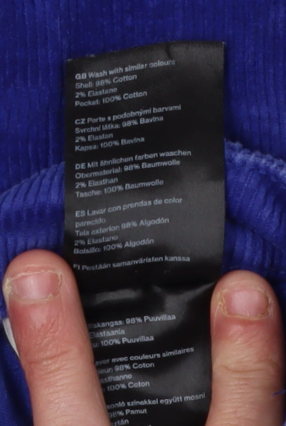 Weekday Women's Blue Slim Corduroy Trousers Size 6