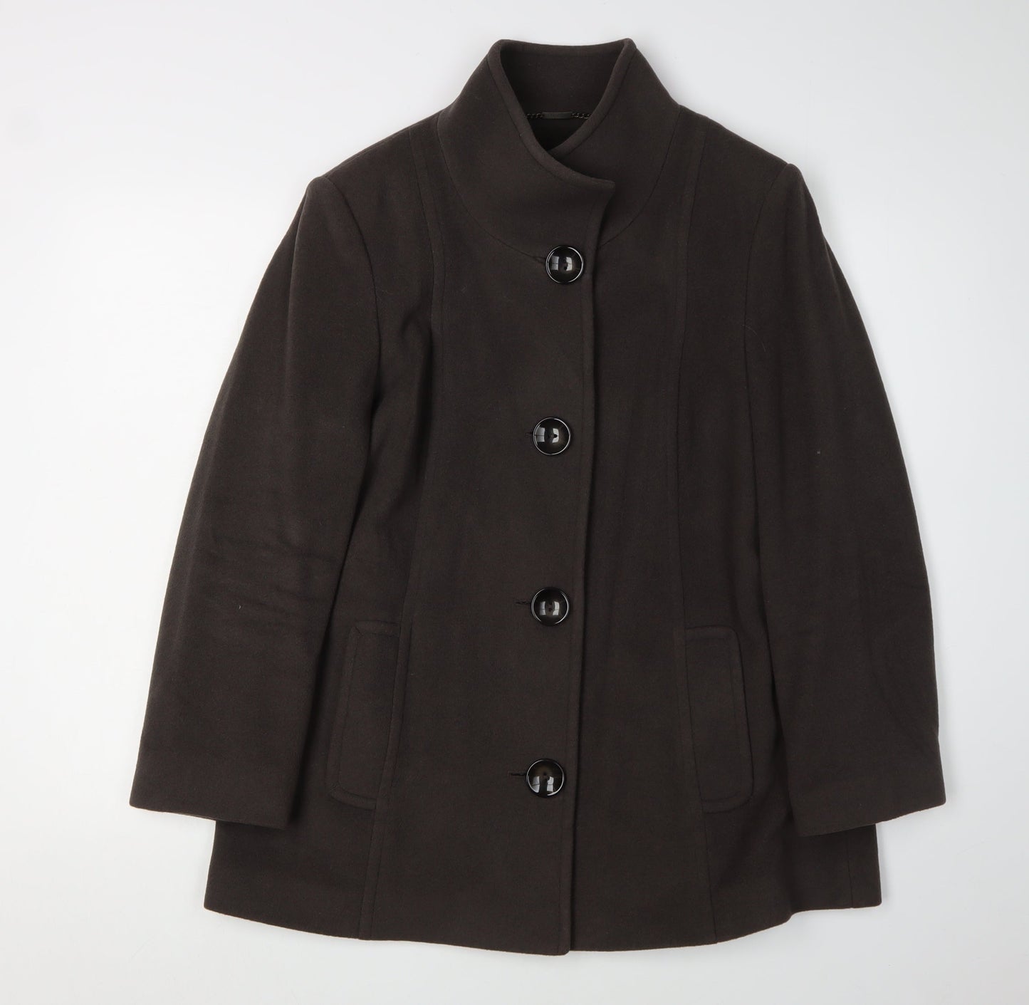 Womens UK Size 12 Viyella Brown Overcoat