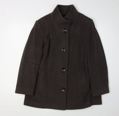 Womens UK Size 12 Viyella Brown Overcoat