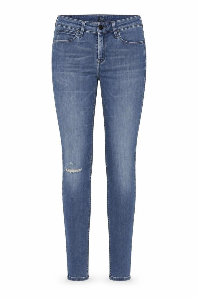 Womens UK Size 10 Lee Slim Fit Skinny Blue Jeans