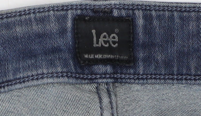 Lee Women's Blue Skinny Jeans Size 10, Distressed Denim