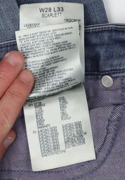 Lee Women's Blue Skinny Jeans Size 10, Distressed Denim